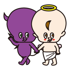 [LINEスタンプ] Daily life of Angel and a devil