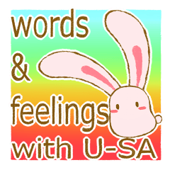 [LINEスタンプ] words ＆ feelings with U-SA