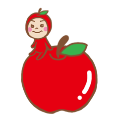 [LINEスタンプ] りんご星人