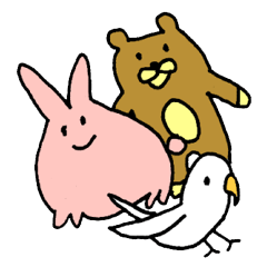 [LINEスタンプ] ゆるくいきましょ！ウサクマトリ