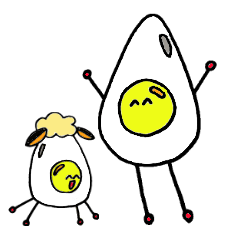 [LINEスタンプ] ゆでタマコ