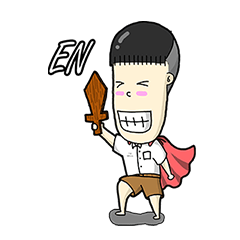 [LINEスタンプ] Somkid - Thai student [EN]