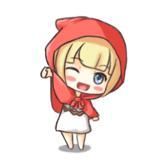 [LINEスタンプ] 赤のずきんちゃんスタンプ