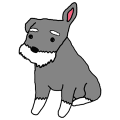 [LINEスタンプ] Chatting with Schnauzer