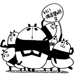 [LINEスタンプ] Black and White Bear 2