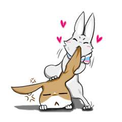 [LINEスタンプ] Puff Rabbit