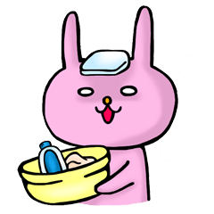 [LINEスタンプ] しろめウサギ