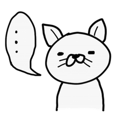 [LINEスタンプ] ただの白猫