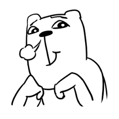 [LINEスタンプ] いろいろな白クマさん