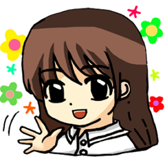 [LINEスタンプ] Haruko female students Everyday life