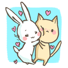 [LINEスタンプ] 日常で使えるうさぎとねこ