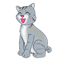 [LINEスタンプ] Kod the twisted tail cat