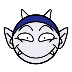 [LINEスタンプ] Oni man Blue