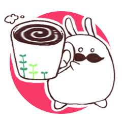 [LINEスタンプ] ひげうさぎとおれ