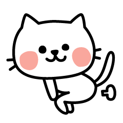 [LINEスタンプ] 病弱なネコさん。病気でつらい白猫です