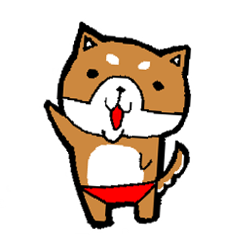 [LINEスタンプ] 赤パン柴犬