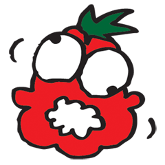 [LINEスタンプ] Exaggerated Tomato Man