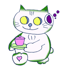 [LINEスタンプ] まんじゅう猫のハッピーライフ