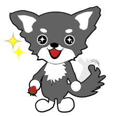 [LINEスタンプ] チワワわんこ白黒の画像（メイン）