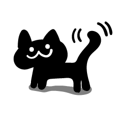 [LINEスタンプ] 黒猫っ子