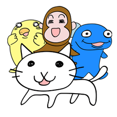 [LINEスタンプ] ネコプーと仲間たち