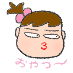 [LINEスタンプ] 幼児（女の子）の表情 ※コメントあり