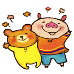 [LINEスタンプ] ピギー＆テディ