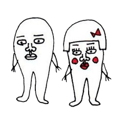 [LINEスタンプ] 三郎と花子。