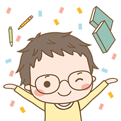 [LINEスタンプ] Eyeglasses Boy