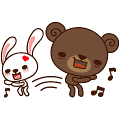 [LINEスタンプ] Rabbit foot ＆ CaBo Bear