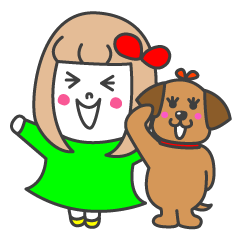 [LINEスタンプ] ユメコとモモです。仲良くしてね！