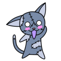 [LINEスタンプ] ゾンビねこ「ミーちゃん」