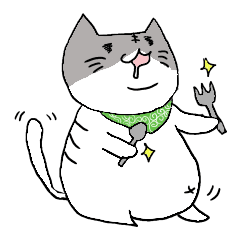 [LINEスタンプ] ぽちゃ猫Dの基本セット