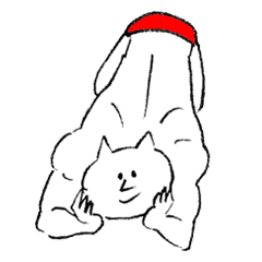 [LINEスタンプ] 肉体派のねこ