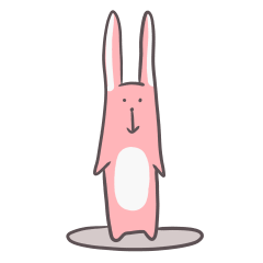 [LINEスタンプ] まぁまぁほそ長いうさぎ