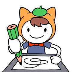 [LINEスタンプ] お絵描き猫人間