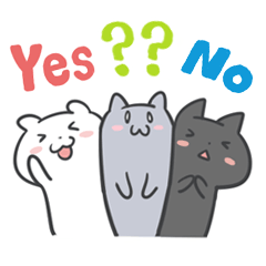 [LINEスタンプ] YesかNoか半分か