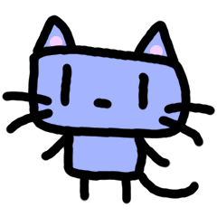 [LINEスタンプ] しかくい青猫