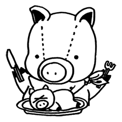 [LINEスタンプ] Piggy 2 (usual life, Chinese version)