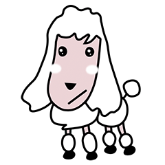 [LINEスタンプ] Pudding of a poodle