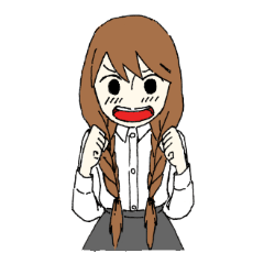 [LINEスタンプ] 三つ編みっ娘