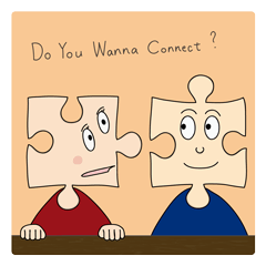 [LINEスタンプ] Do you wanna connect ？