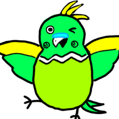 [LINEスタンプ] 緑色のインコ、LIMEです。