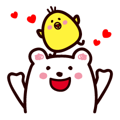 [LINEスタンプ] シロクマとたまにヒヨコ