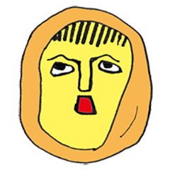 [LINEスタンプ] 古代ローマの人面トンボ玉風スタンプ