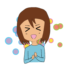 [LINEスタンプ] いつも目つぶり女子