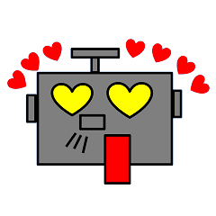 [LINEスタンプ] 四角ロボットの基本的感情