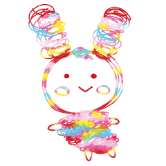 [LINEスタンプ] ハピうさ