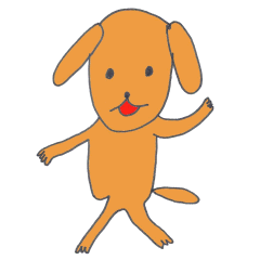 [LINEスタンプ] 嫁が描いた変な犬