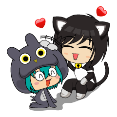 [LINEスタンプ] Hook and Katza (V.eng)